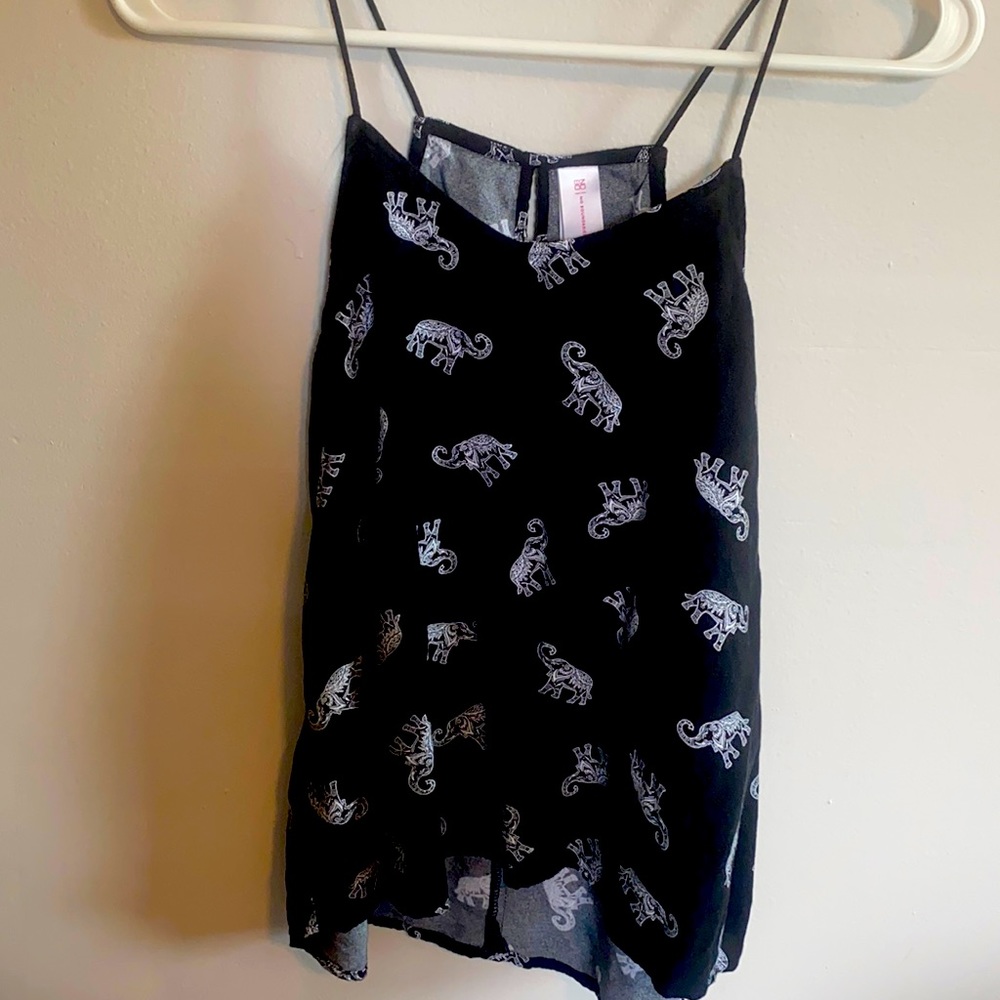 Spaghetti strapped elephant top